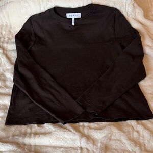 Women's Brown Long Sleeve Top